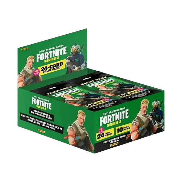 fortnite series 3 booster box Panini Trading Cards Blaster | 6 Packs Pink 2-97082-20 have collectible item for Fortnite enthusiasts (4 Pack) Panini Fortnite Series