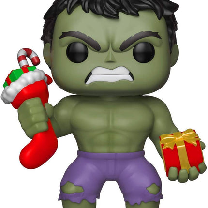 Funko 33984 POP Bobble: Marvel: Holiday Hulk w/ Stocking and Plush 33984 - The Card Vault