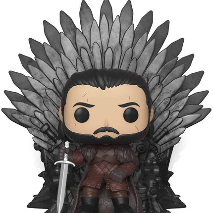 Funko 37791 POP. Deluxe: Game S10: Jon Snow Sitting on Iron Throne - The Card Vault