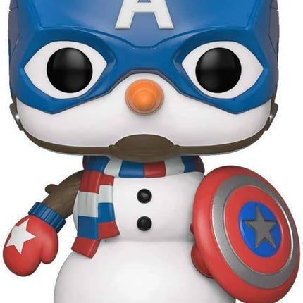 Funko 43335 POP. Bobble Marvel: Holiday-Captain America Capt Collectible Figure, Multicolour - The Card Vault