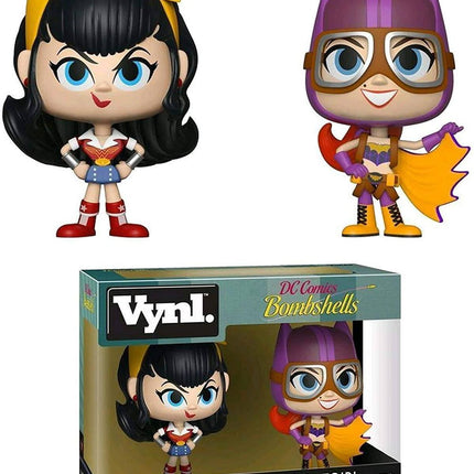 Funko-VYNL 4in 2pk DC Bombshells Wonder Woman & Batgirl - The Card Vault