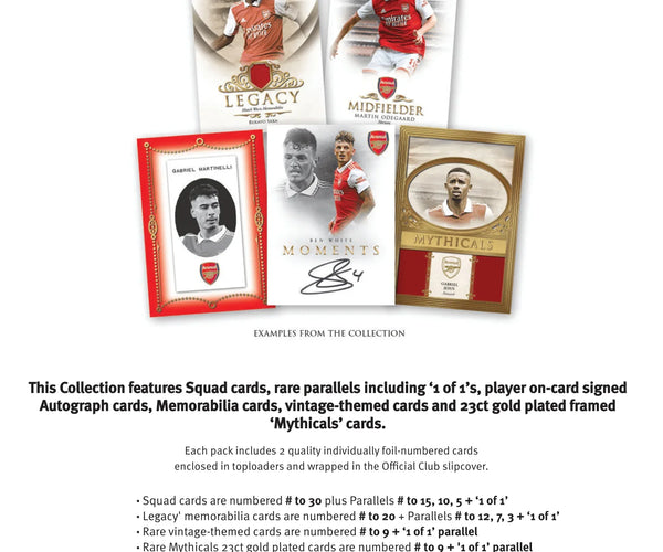 Futera - 2022/23 Arsenal Football Club Collection - Pack – The Futera - 2022/23 Arsenal Football Club Collection - Pack – The