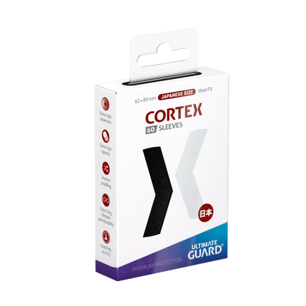 Ultimate Guard - Cortex Sleeves - Japanese Size - Ideal-Fit - Black - 60pk