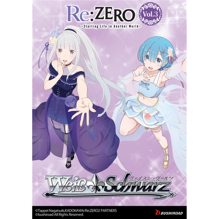 Weiss Schwarz - Re:ZERO -Starting Life in Another World- Vol.3 - Booster Box (12x Packs)