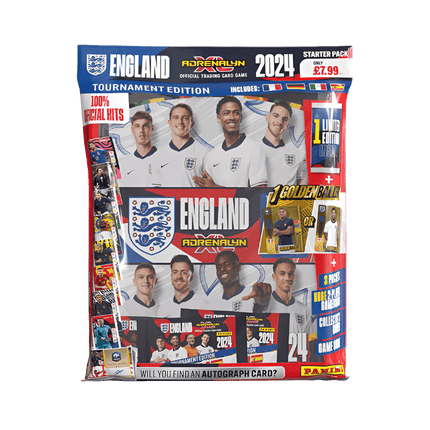 Panini - 2024 England Adrenalyn XL Official Tournament Edition Football (Soccer) - Starter Pack