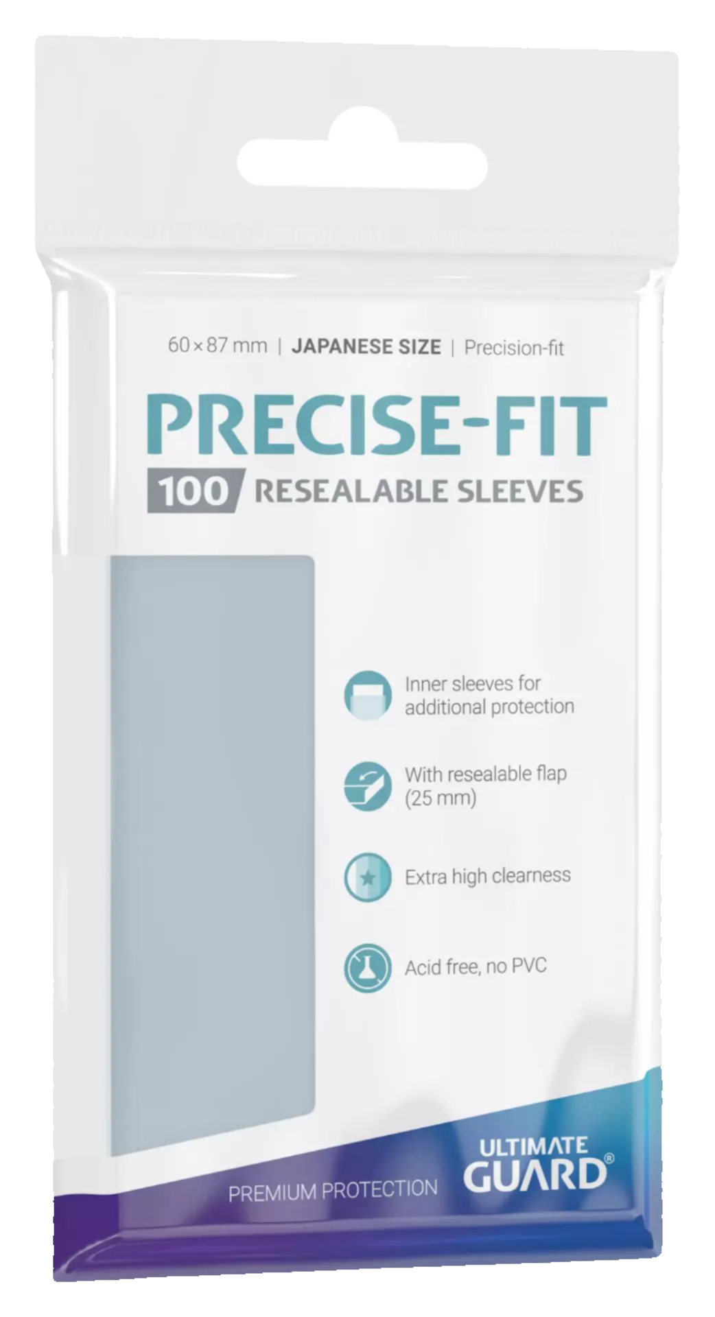 Ultimate Guard - Precise-Fit Sleeves - Japanese Size - Resealable - 100pk