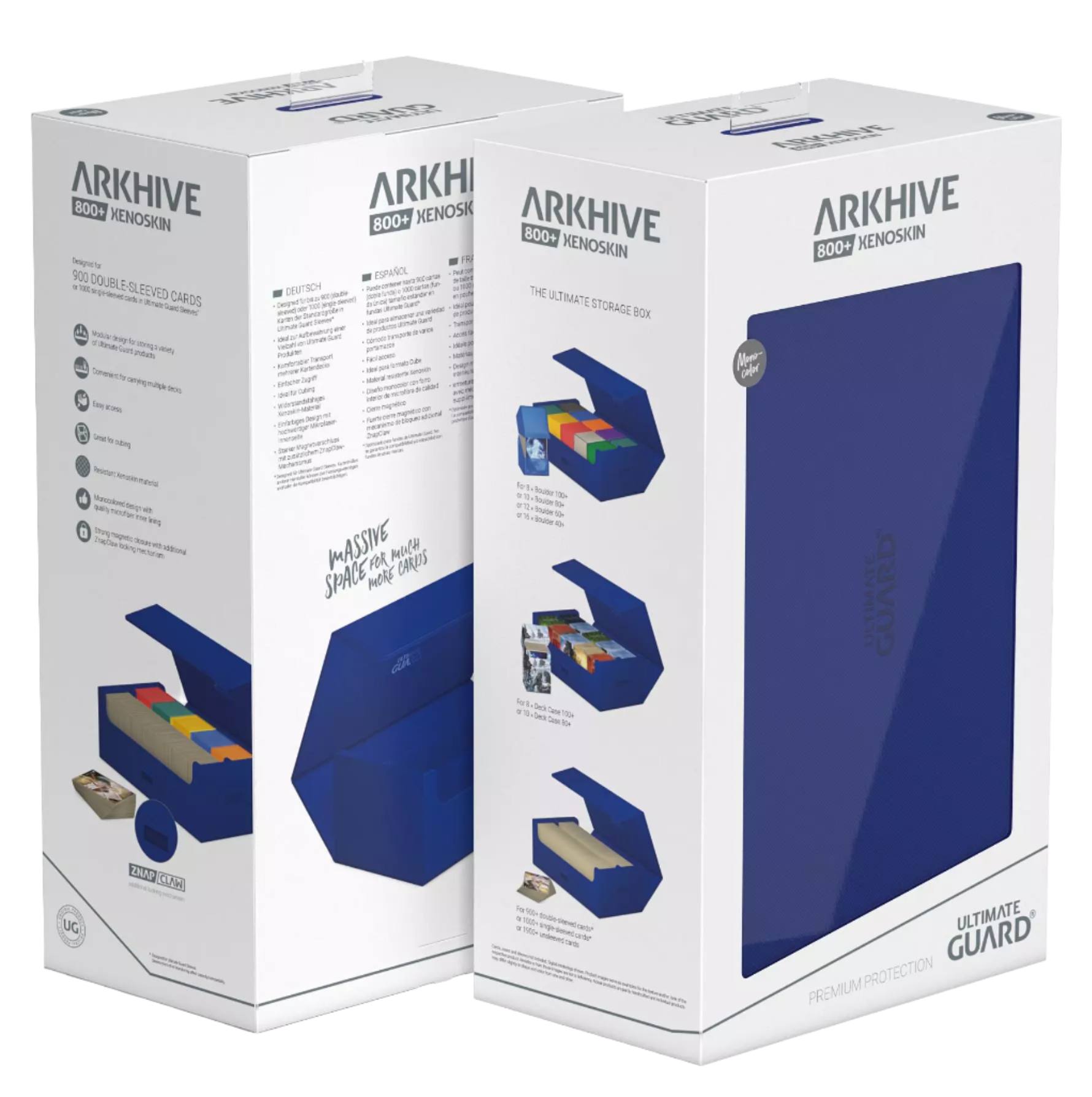 Ultimate Guard - Arkhive XenoSkin - 800+ Card Case - Monocolor Blue