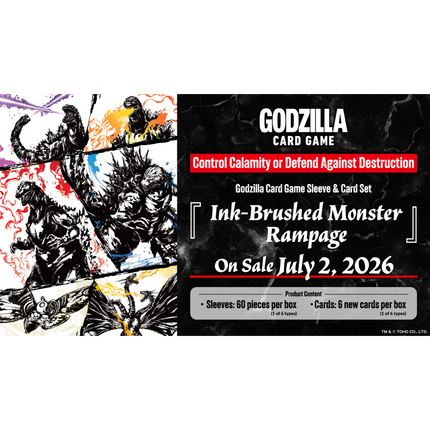 Godzilla Card Game - Sleeve & Card Set - Ink Brushed Monster Rampage