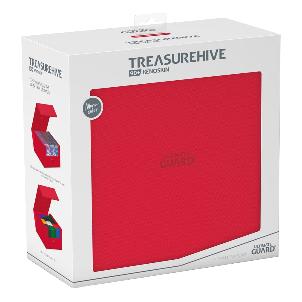 Ultimate Guard - Treasurehive XenoSkin - 90+ Magnetic Card Case - Monocolor Red