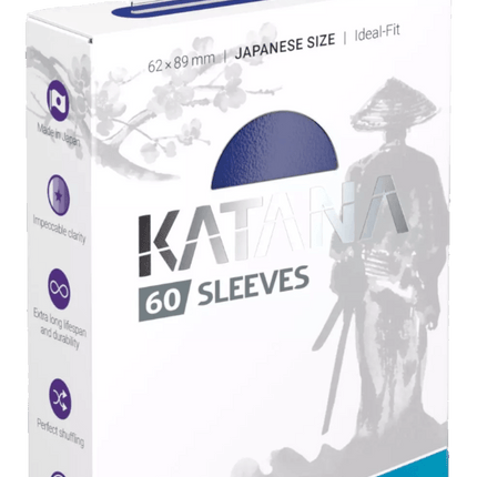 Ultimate Guard - Katana Sleeves - Japanese Size - Ideal-Fit - Blue - 60pk