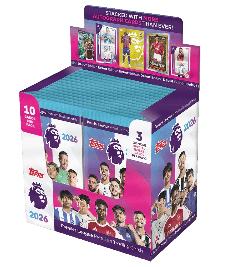 Topps 2026 Premier League Debut Edition Football Booster Box 28 Packs ...