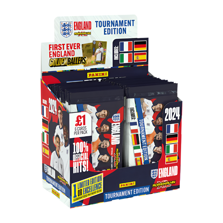 Panini - 2024 England Adrenalyn XL Official Tournament Edition Football (Soccer) - Booster Box (50 Packs)