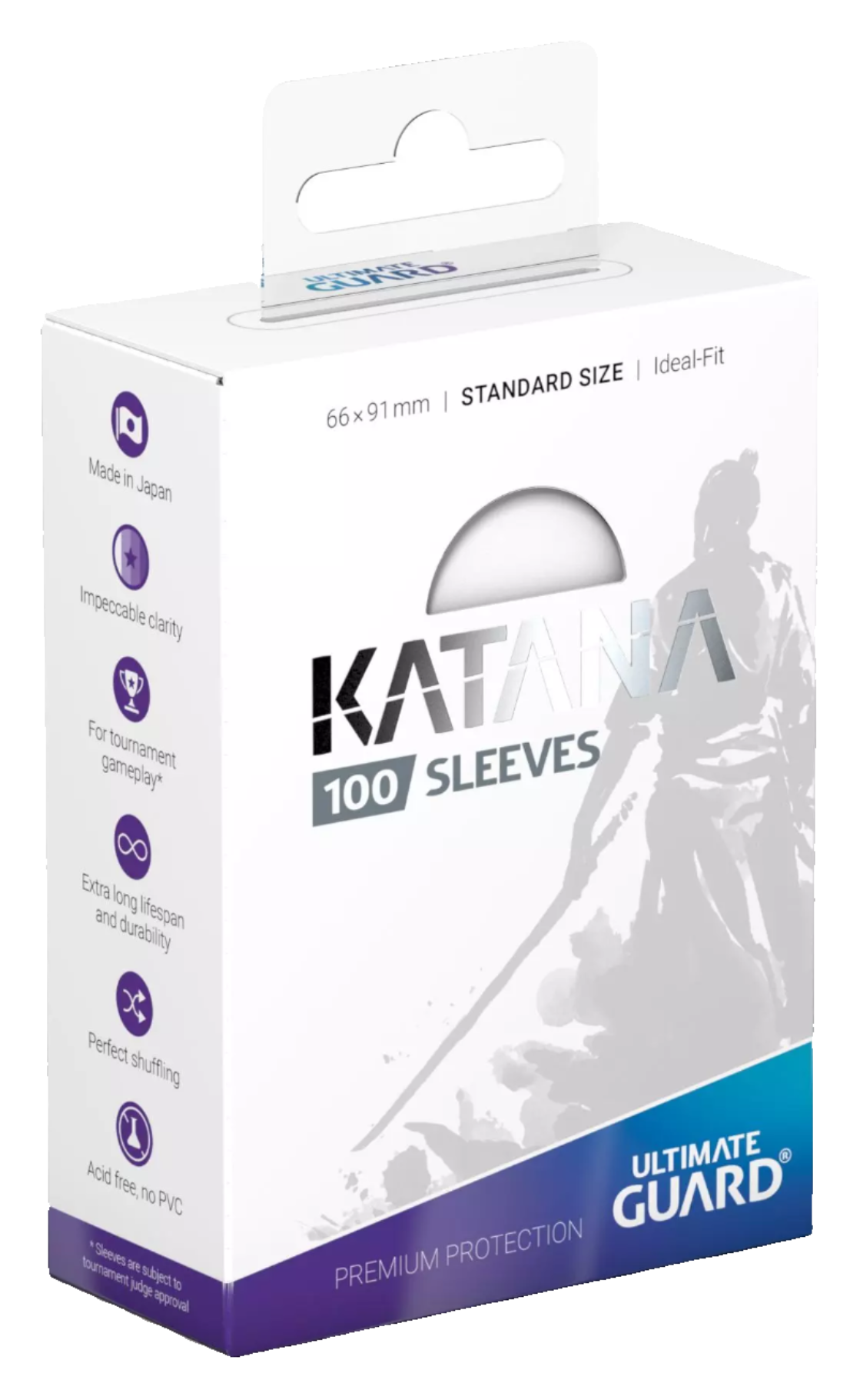 Ultimate Guard - Katana Sleeves - Standard Size - Ideal-Fit - White - 100pk