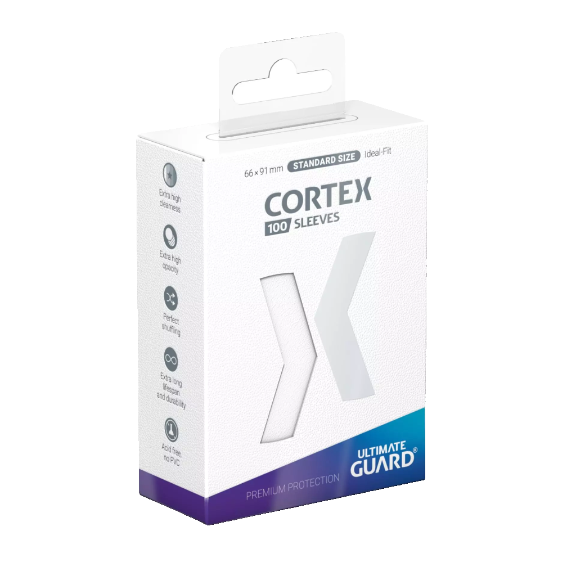 Ultimate Guard - Cortex Sleeves - Standard Size - Ideal-Fit - White - 100pk