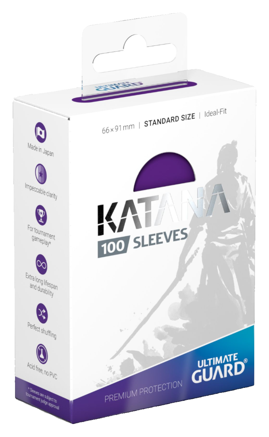 Ultimate Guard - Katana Sleeves - Standard Size - Ideal-Fit - Purple - 100pk