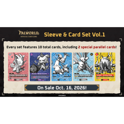 Palworld Official Card Game - Sleeve & Card Set - Vol. 1
