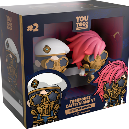 Youtooz - Arcane - Taskforce Caitlyn & Vi Monitor Buddiez Vinyl Figures #2