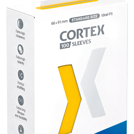 Ultimate Guard - Cortex Sleeves - Standard Size - Ideal-Fit - Yellow - 100pk
