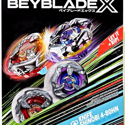 Beyblade X - Dual Pack Set - Beat Tyranno 4-70Q & Knife Shinobi 4-80HN