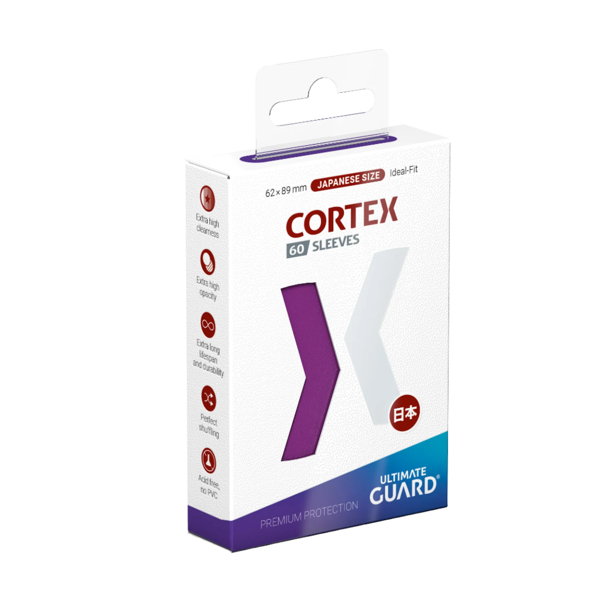Ultimate Guard - Cortex Sleeves - Japanese Size - Ideal-Fit - Purple - 60pk