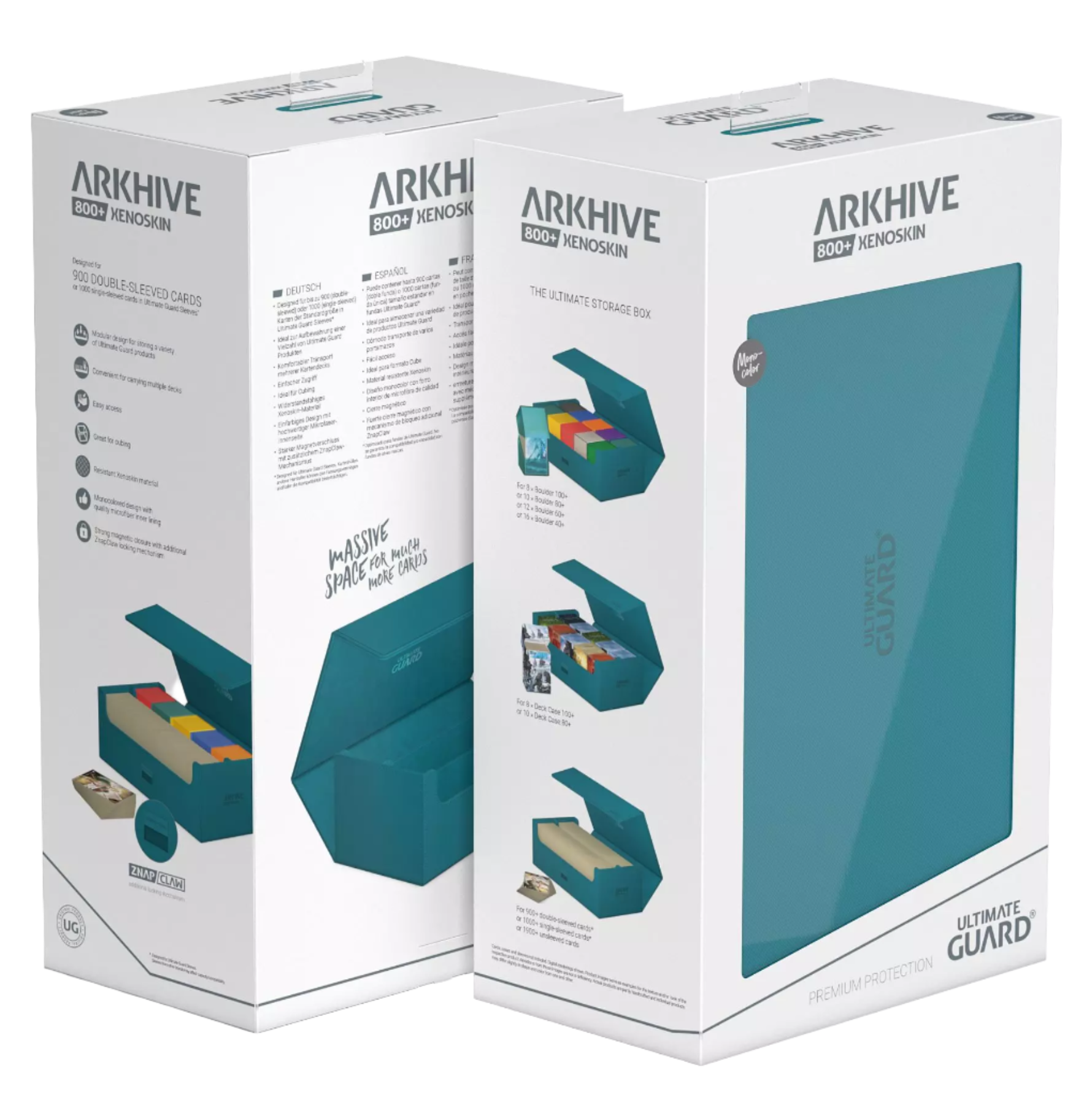 Ultimate Guard - Arkhive XenoSkin - 800+ Card Case - Monocolor Petrol