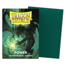 Dragon Shield - Dual Matte Sleeves - Standard Size - 100pk - Metallic Power Green Limited Edition