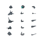 Bandai - 30 Minutes Missions - 1/144 - Option Parts Set 6 (Customised Heads A)
