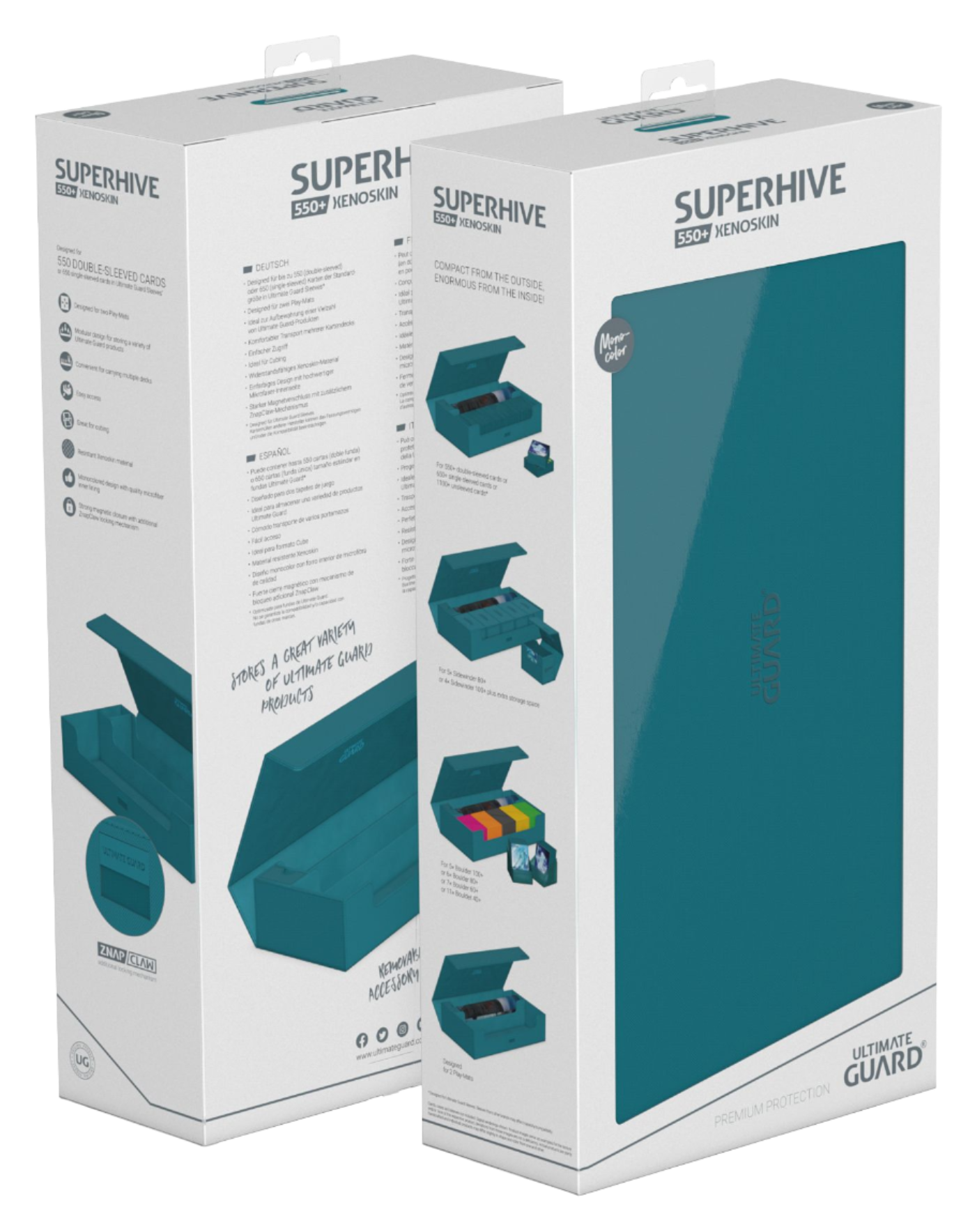 Ultimate Guard - Superhive XenoSkin - 550+ Card Case - Monocolor Petrol