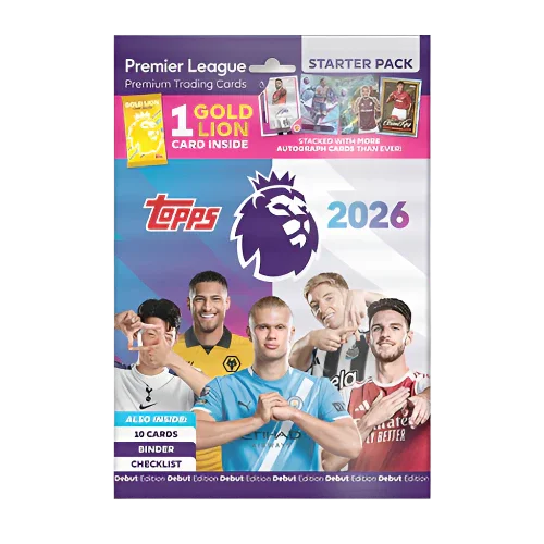 Prem Cards Topps 2026 Premier League Debut Edition Football (Soccer) Starter Pack ...