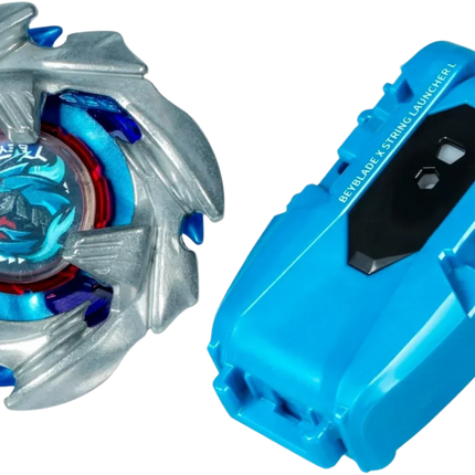 Beyblade X - Deluxe Left-Spin String Launcher Set - Cobalt Dragoon 2-60C