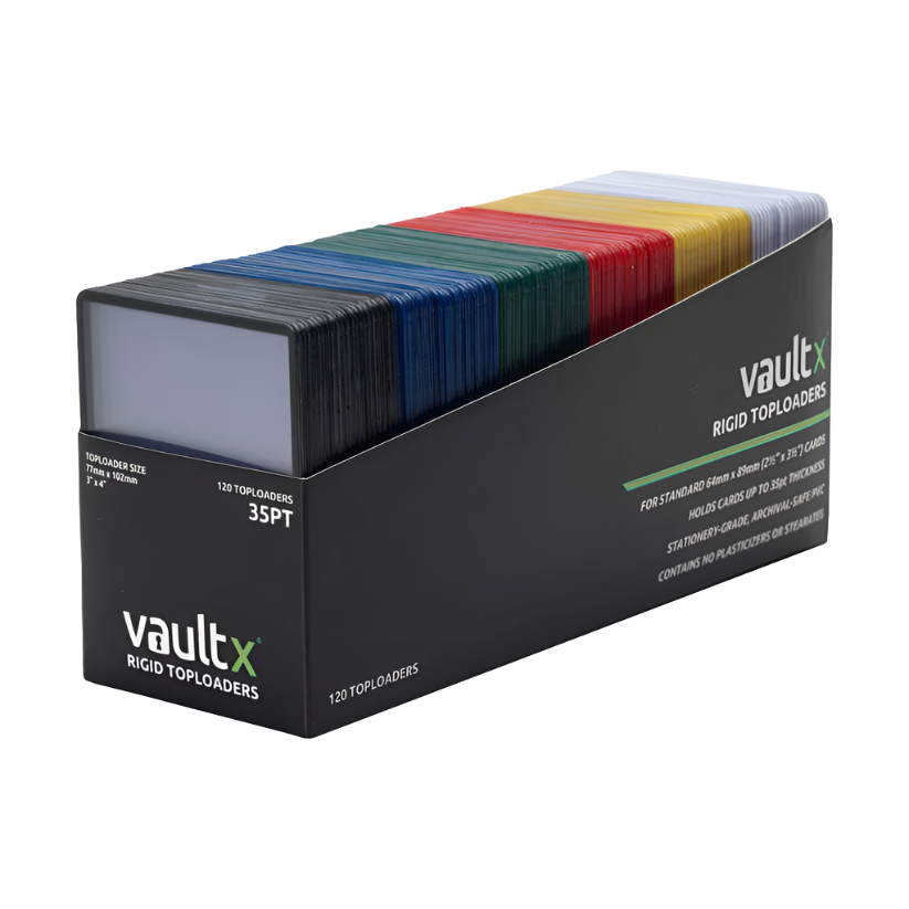 Vault X Seamless Rigid Toploaders 35pt Colours (120 Pack)
