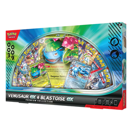 Pokemon TCG - Scarlet & Violet - Venusaur ex & Blastoise ex Premium Collection Box
