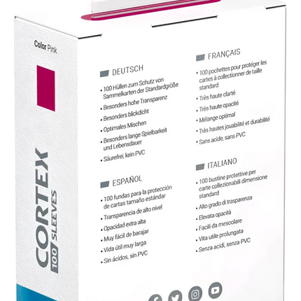 Ultimate Guard - Cortex Sleeves - Standard Size - Ideal-Fit - Pink - 100pk