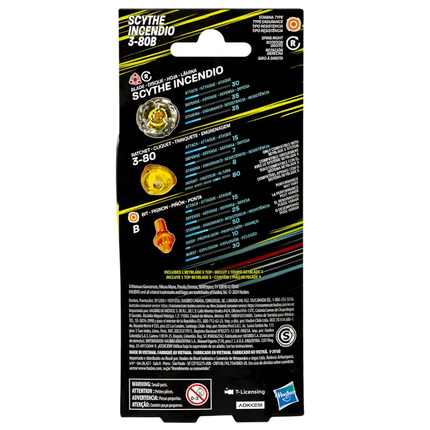 Beyblade X - Booster Pack Set - Scythe Incendio 3-80B