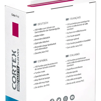 Ultimate Guard - Cortex Sleeves - Standard Size - Ideal-Fit - Matte Pink - 100pk