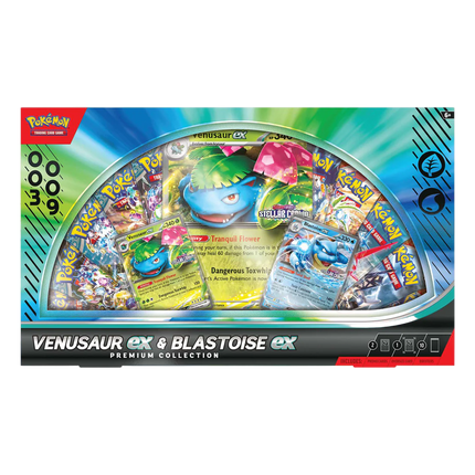 Pokemon TCG - Scarlet & Violet - Venusaur ex & Blastoise ex Premium Collection Box