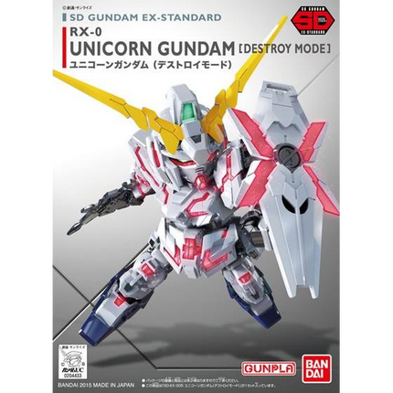 Bandai - Gunpla - SD Gundam EX-Standard - Mobile Suit Gundam Unicorn - RX-0 Unicorn Gundam (Destroy Mode)