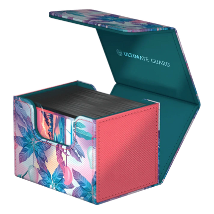 Ultimate Guard - Sidewinder XenoSkin - 100+ Deck Case - Floral Places - Miami Pink