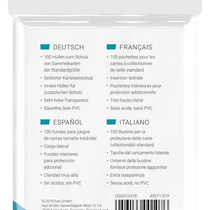Ultimate Guard - Precise-Fit Sleeves - Standard Size - Side-Loading - 100pk