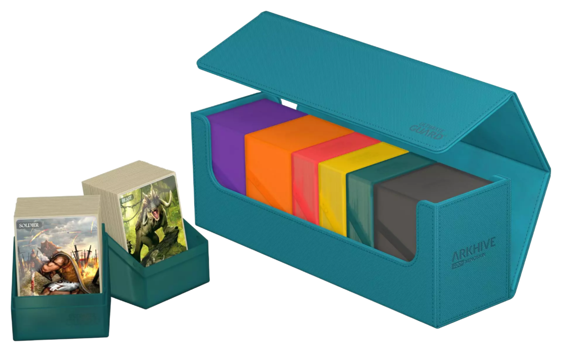 Ultimate Guard - Arkhive XenoSkin - 400+ Card Case - Monocolor Petrol