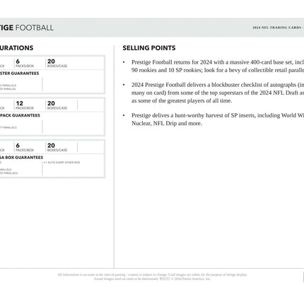 Panini - 2024 Prestige American Football (NFL) - Retail Box