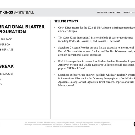 Panini - 2024/25 Court Kings Basketball (NBA) - International Blaster Box