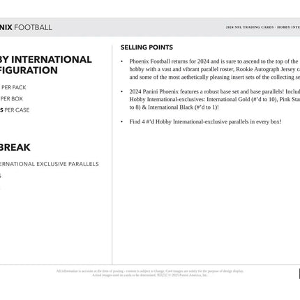 Panini - 2024 Phoenix American Football (NFL) - International Mega Box