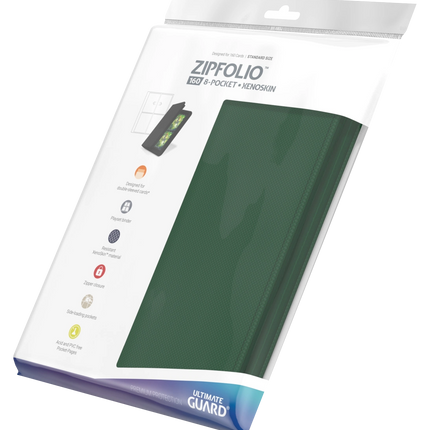 Ultimate Guard - Zipfolio 160 XenoSkin - 8-Pocket Portfolio - Green
