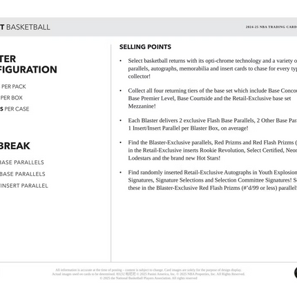 Panini - 2024/25 Select Basketball (NBA) - Blaster Box