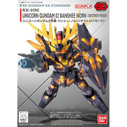 Bandai - Gunpla - SD Gundam EX-Standard - Mobile Suit Gundam Unicorn - RX-0(N) Unicorn Gundam 02 Banshee Norn (Destroy Mode)