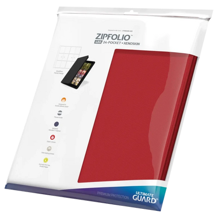 Ultimate Guard - Zipfolio 480 XenoSkin - 24-Pocket Portfolio - Red