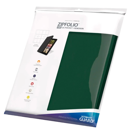 Ultimate Guard - Zipfolio 480 XenoSkin - 24-Pocket Portfolio - Green