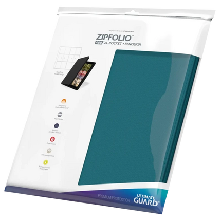 Ultimate Guard - Zipfolio 480 XenoSkin - 24-Pocket Portfolio - Petrol Blue