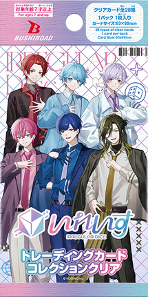 Ireisu Bushiroad Trading Card Collection Clear Japanese pack artwork; display contains 20 packs